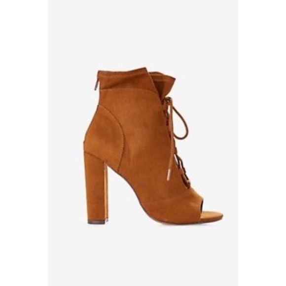 Womens Faux Suede Slouchy Peep Toe Block Heel Ankle Boot Bootie Light Blue